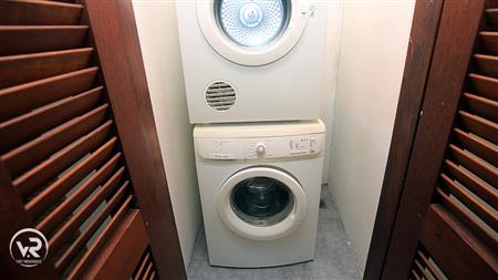 washer and dryer area