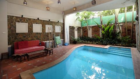 Charming partly furnished pool house to rent in Hanoi Westlake area