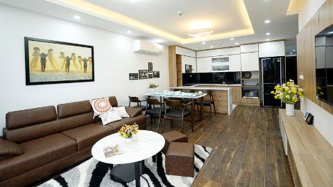 Modern style 03 bedroom apartment for rent at Dleroisolei building, Tay Ho
